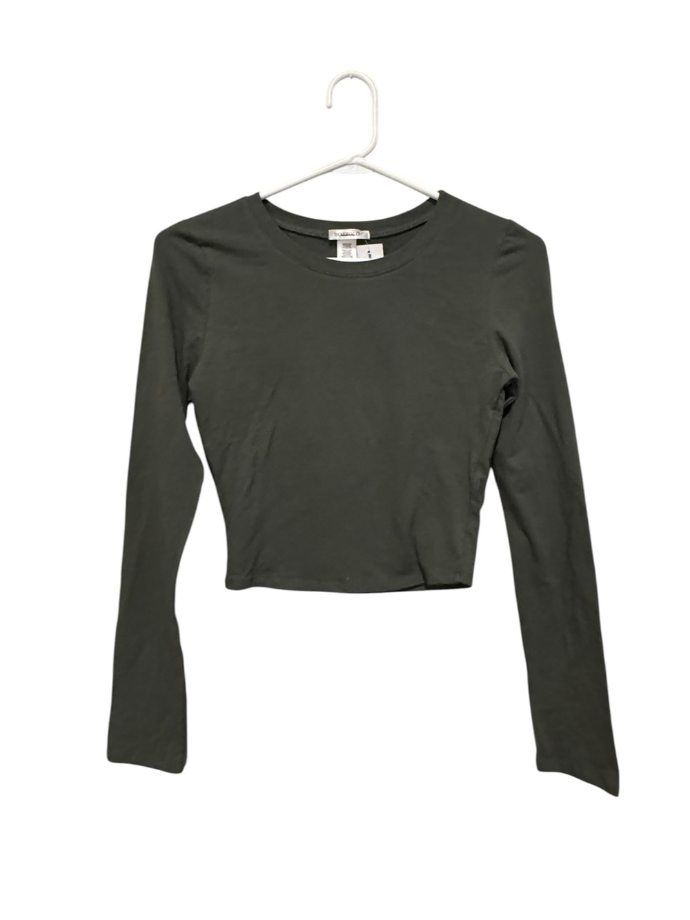 Bozzolo Olive Crop Long‎ Sleeve Top